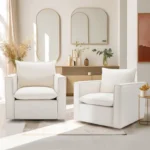 Hendina Upholstered Swivel Armchair