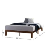 Harmony 74.5" Full-Size Bed Frame – Modern Platform Design