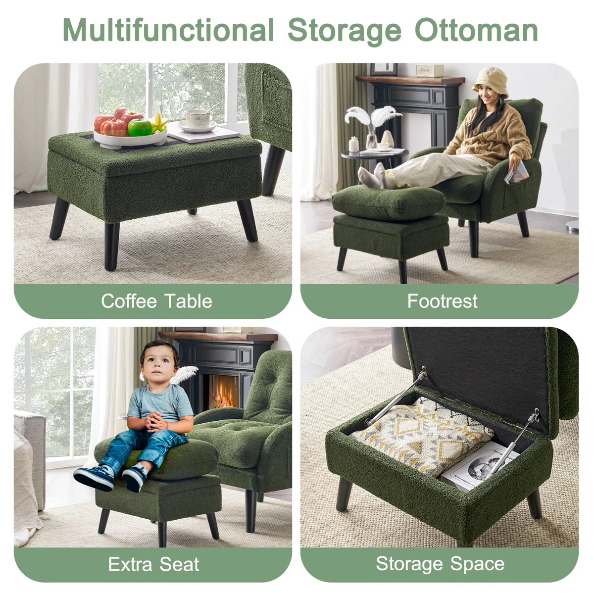 Elandra Recliner Lounge Chair with Ottoman – 5-Level Adjustable Backrest 5 Elandra Recliner Lounge Chair with Ottoman – 5-Level Adjustable Backrest