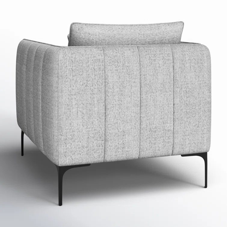 Rae Modern Upholstered Armchair with Curved Back & Soft Cushion – Elegant Lounge Accent Chair 3 Rae Modern Upholstered Armchair with Curved Back & Soft Cushion – Elegant Lounge Accent Chair