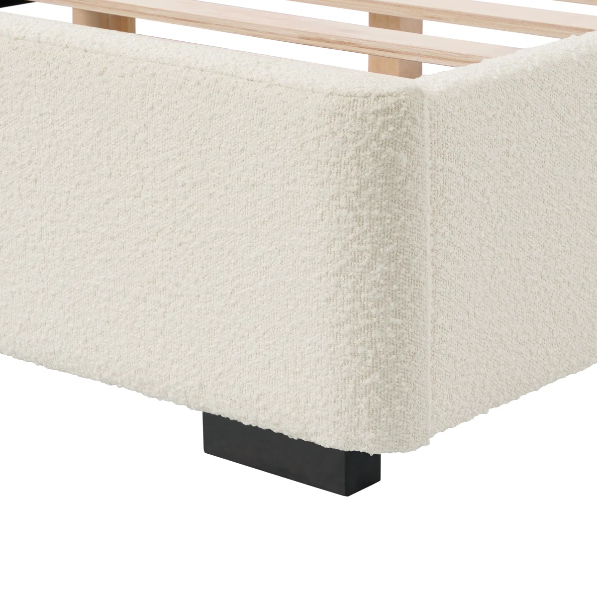 Reigen Boucle Bed with Soft Textured Fabric 1 Reigen Boucle Bed with Soft Textured Fabric