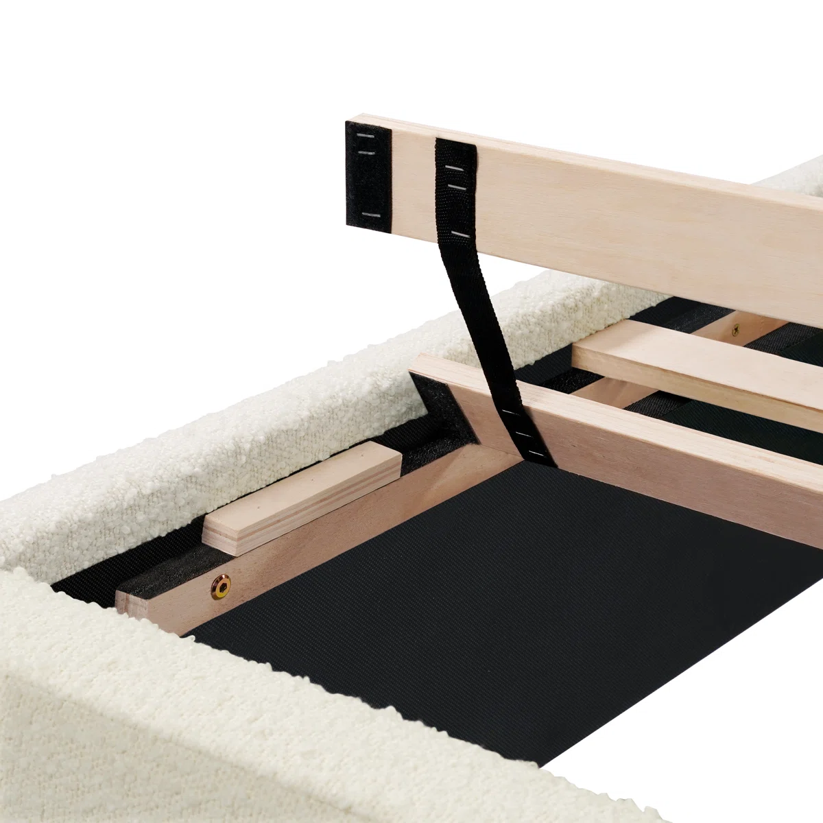 Reigen Boucle Bed with Soft Textured Fabric 3 Reigen Boucle Bed with Soft Textured Fabric