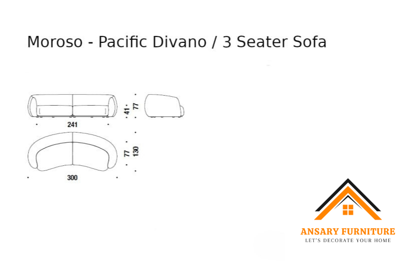 Moroso Pacific Divano 2-Seater Sofa – Elegant Curved Design with Plush Comfort 4 Moroso Pacific Divano 2-Seater Sofa – Elegant Curved Design with Plush Comfort