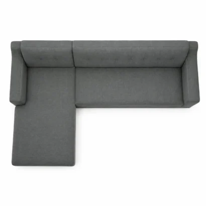 Top view of Amanda RHS L-Shaped Sectional Sofa featuring spacious chaise and modern sectional design