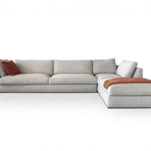 Home 20 Modern Light Beige L-Shaped Sectional Sofa