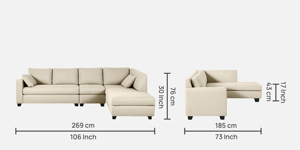 Bingo Fabric LHS 6-Seater Sofa 1 Bingo Fabric LHS 6-Seater Sofa