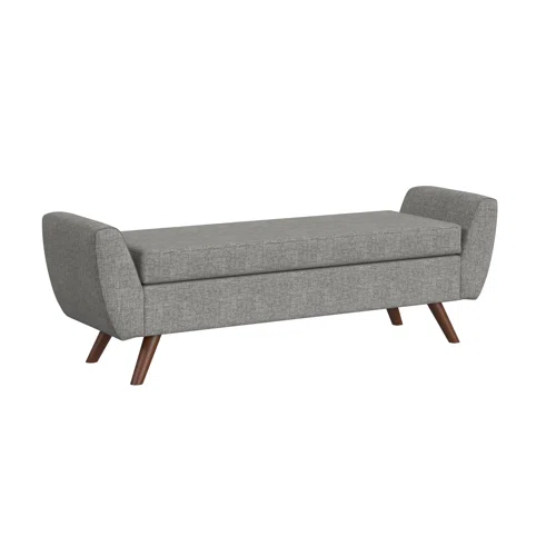 Mid-Century Modern Upholstered Storage Bench 1 Mid-Century Modern Upholstered Storage Bench