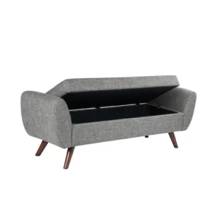 Home 50 Mid-Century Modern Upholstered Storage Bench