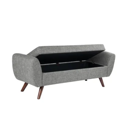 Mid-Century Modern Upholstered Storage Bench 8 Mid-Century Modern Upholstered Storage Bench