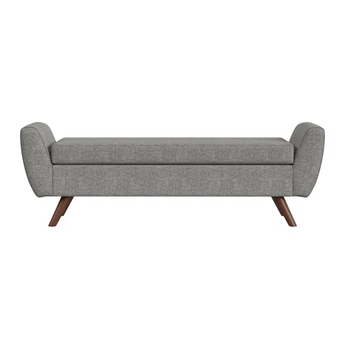 Mid-Century Modern Upholstered Storage Bench 6 Mid-Century Modern Upholstered Storage Bench