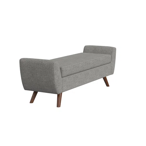 Mid-Century Modern Upholstered Storage Bench 7 Mid-Century Modern Upholstered Storage Bench