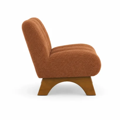 Designer fabric lounge chair with contemporary styling for premium home interiors in Dubai, UAE.