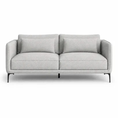 Grand Luxe Fabric Sofa in light grey upholstery for modern living rooms in Dubai, UAE