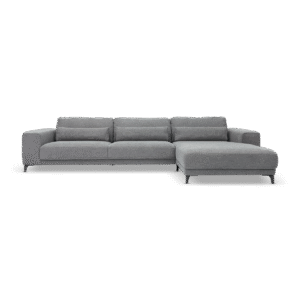 Home 10 UrbanNest Grey L-Shaped Sectional Sofa with Chaise