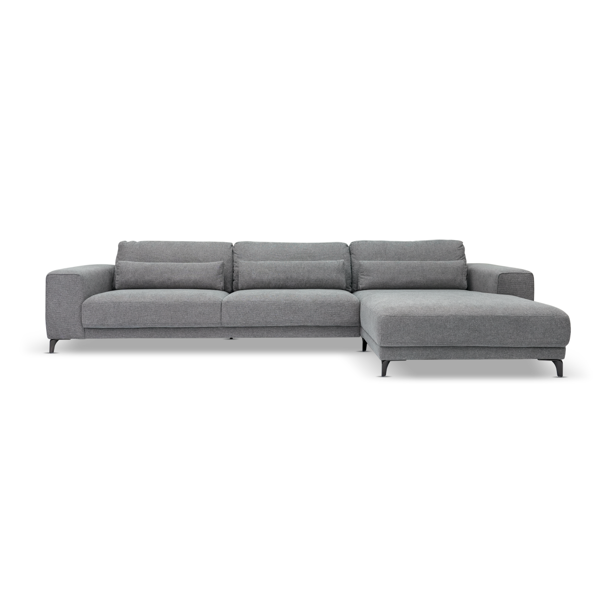 UrbanNest Grey L-Shaped Sectional Sofa with Chaise UrbanNest Grey L-Shaped Sectional Sofa with Chaise