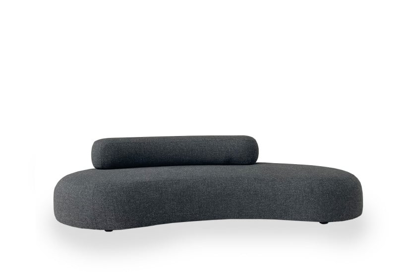 living-divani-bubble-rock-sofa-expo-offer (1) Dark Grey Curved Sofa
