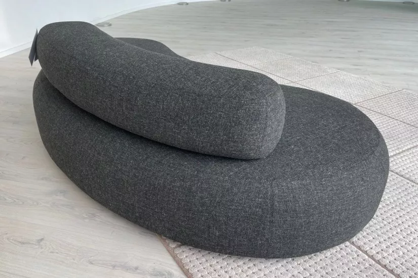 Contemporary Dark Grey Curved Sofa – Unique Design & Comfort 2 Contemporary Dark Grey Curved Sofa – Unique Design & Comfort