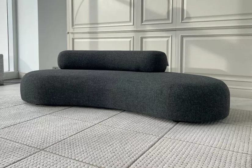 Contemporary Dark Grey Curved Sofa – Unique Design & Comfort 3 Contemporary Dark Grey Curved Sofa – Unique Design & Comfort