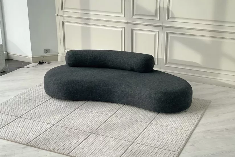 Contemporary Dark Grey Curved Sofa – Unique Design & Comfort 4 Contemporary Dark Grey Curved Sofa – Unique Design & Comfort