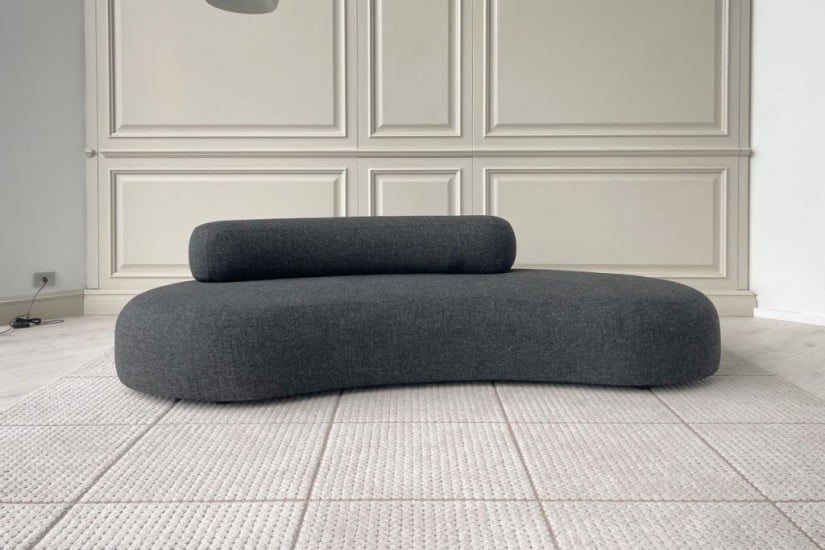 Contemporary Dark Grey Curved Sofa – Unique Design & Comfort 6 Contemporary Dark Grey Curved Sofa – Unique Design & Comfort