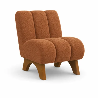 Luxury upholstered accent chair creating an elegant living room setting for modern homes in Dubai.