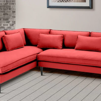 mireya fabric rhs sectional sofa in orange colour mireya fabric rhs sectional sofa in orange colour ka9baj