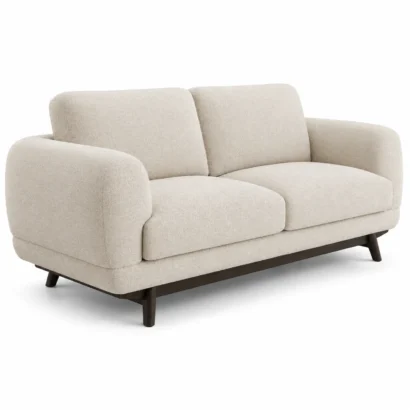 Left side view of Moroso Pacific Divano 2-Seater Sofa with ergonomic cushions, soft fabric texture, and contemporary furniture style in UAE.