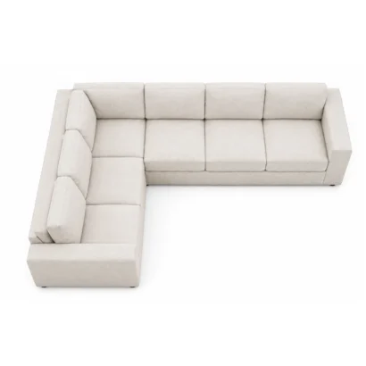 Top view of Nova 6-Seater L-Shaped Fabric Sofa with spacious seating for luxury homes in Dubai