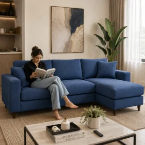Custom Dunford L-Shaped Corner Sofa crafted for villas and apartments across the UAE