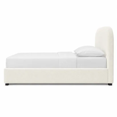 Modern Reigen Bouclé Bed frame designed with premium bouclé fabric in Dubai