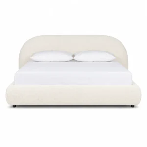 Sadarius Upholstered Bed Frame in Dubai with a premium fabric upholstered headboard