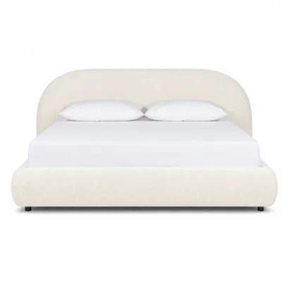 Sadarius Upholstered Bed Frame in Dubai with a premium fabric upholstered headboard