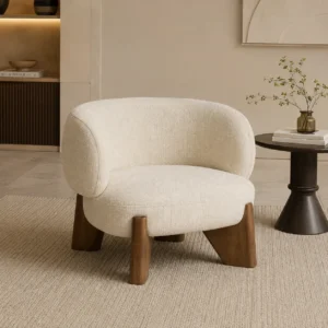 Silton Modern Wide Accent Chair in a luxury contemporary UAE living room
