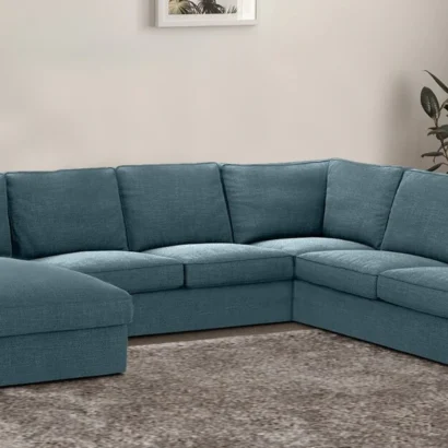 Teal Blue Corner Sofa – Spacious U-Shaped Sectional with Chaise 7 talisa fabric rhs sectional sofa in dark grey colour talisa fabric rhs sectional sofa in dark grey c hefo7w