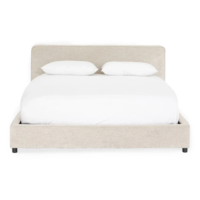 LuxeComfy Upholstered Bed Frame with Headboard 1 LuxeComfy Upholstered Bed Frame with Headboard