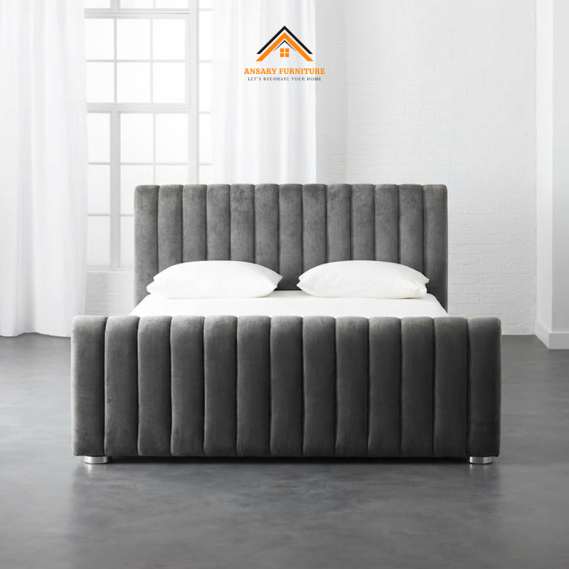 Linear Velvet Bed (4) Linear Velvet Bed