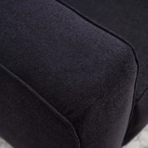 Bettie Minimalist Sofa in burnt ochre bouclé fabric.