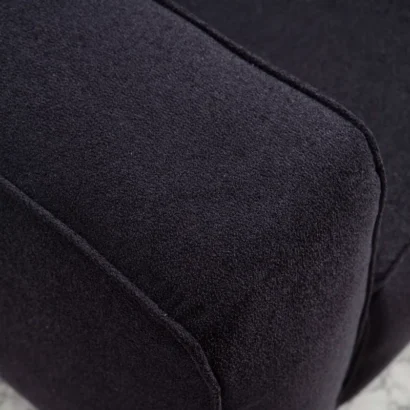 Bettie Minimalist Sofa in burnt ochre bouclé fabric.