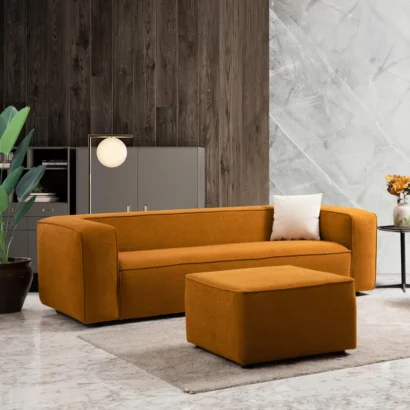 Elara Minimalist Block Sofa detail.