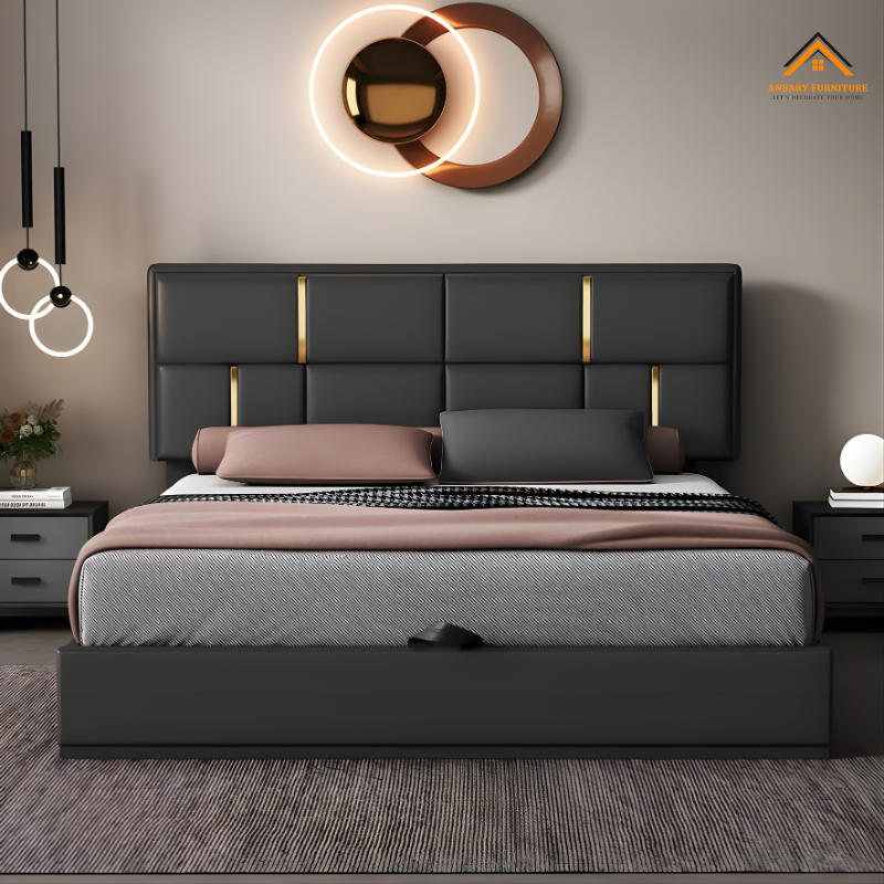 Modern Queen Bed UAE (5) Zenith Luxe Modern Bed Frame UAE