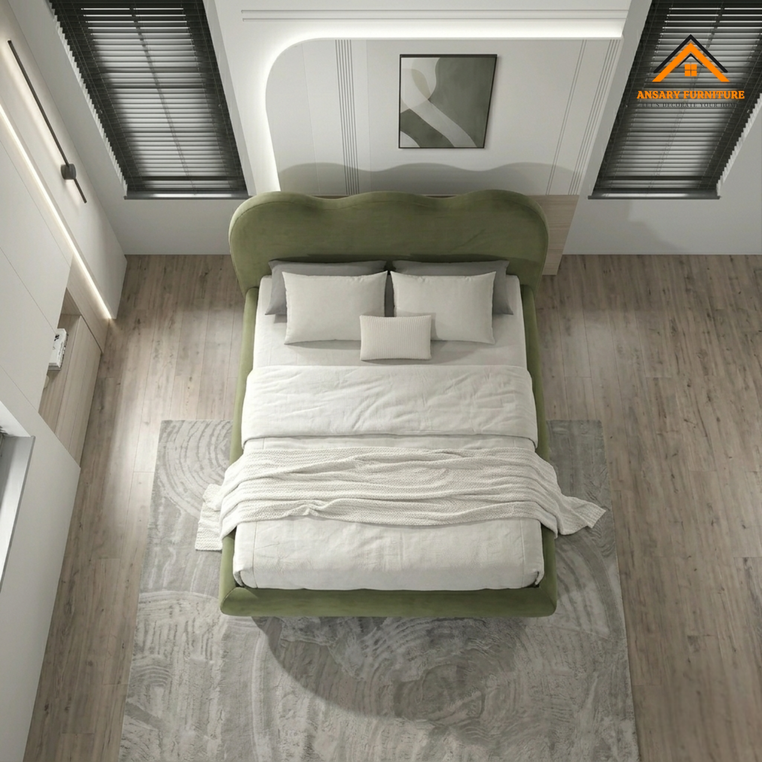 Modern upholstered bed Dubai