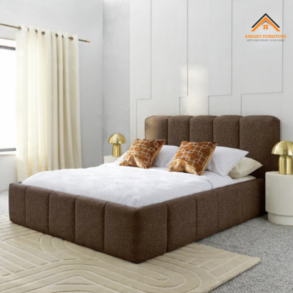 Brown Fabric Bed Frame Dubai