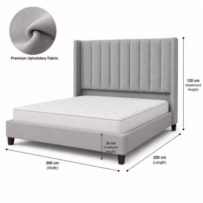 Adele upholstered bed frame Dubai for modern bedroom interiors