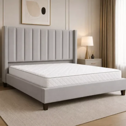 Adele Vertical Panel Bed UAE with stylish contemporary headboard