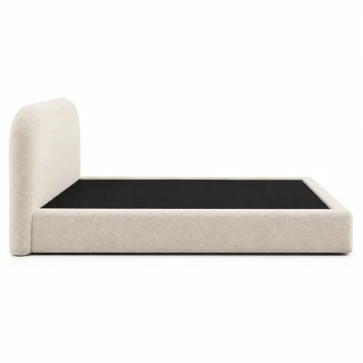 Custom Serene Arc King Size Bouclé Bed Frame for luxury bedroom interiors across Dubai