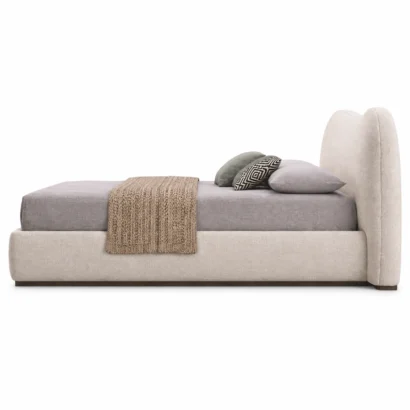Custom Serene Curved Headboard Bed for luxury bedroom interiors across Dubai