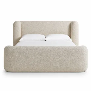 King Size Bed Frame Dubai with premium upholstered fabric, designed for modern luxury bedrooms in the UAE.