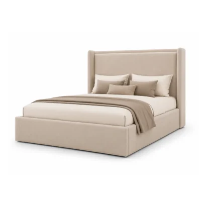 Luxury Velvet Bed Frame with modern platform design for bedrooms in Dubai UAE