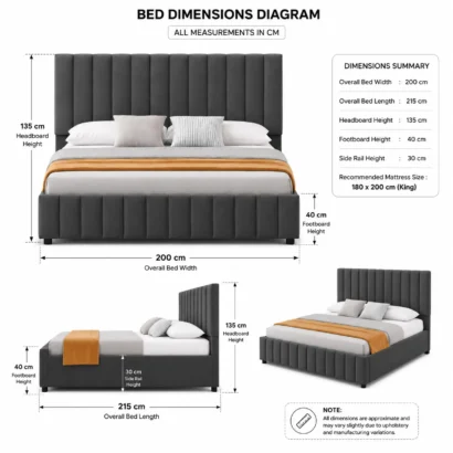 Luxury Contemporary Bed Frame UAE with elegant modern design