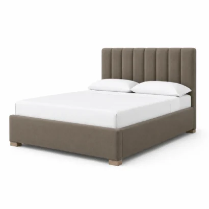 Designer Hoffman Upholstered Platform Bed with premium craftsmanship and elegant upholstered detailing for luxury bedrooms.